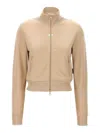 Courrèges Beige Interlock Track Sweatshirt In Beige