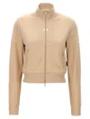 Courrèges Beige Interlock Track Sweatshirt In Sand