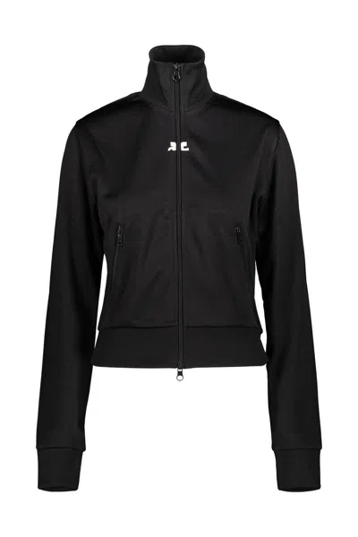 Courrèges Interlock Tracksuit Jacket Clothing In Black