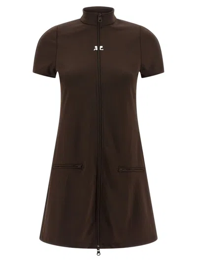 COURRÈGES COURRÈGES 'INTERLOCK TRACKSUIT MINI' DRESS