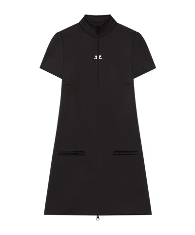 Courrèges Interlock Tracksuit Mini Dress In Neutral