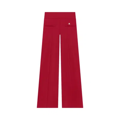 Pre-owned Courrèges Interlock Tracksuit Pants 'ruby' | Red | Women's Size S