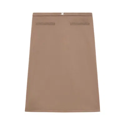 Pre-owned Courrèges Interlock Tracksuit Skirt 'mocha' | Brown | Women's Size Xs