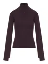 Courrèges Interlock Turtleneck Sweater In Red