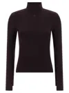 Courrèges Maroon Interlock Viscose Sweater In Burgundy