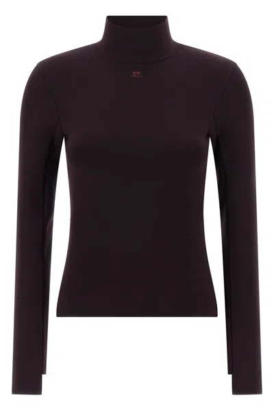 COURRÈGES INTERLOCK VISCOSE SWEATER