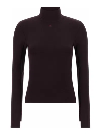 COURRÈGES INTERLOCK VISCOSE SWEATER