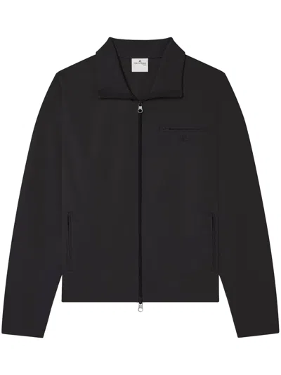 Courrèges Interlock Zip-up Shirt Jacket In Black