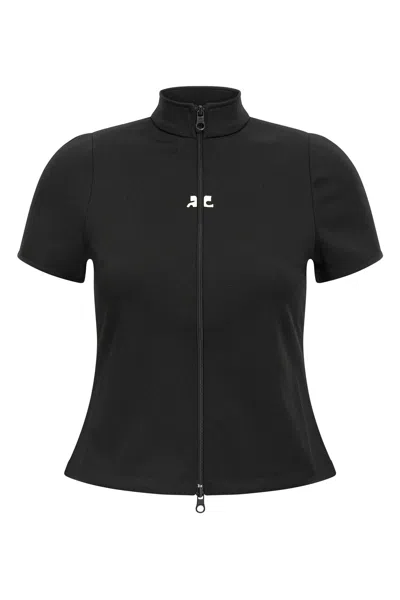 COURRÈGES 'INTERLOCK ZIPPED' TOP