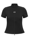 Courrèges Interlock Zipped Top In Black