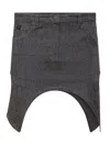 Courrèges Reversed Arch Denim Mini Skirt
