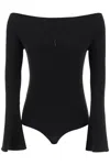 Courrèges Courreges Woman Bodysuit Black Size M Viscose, Elastane In Black