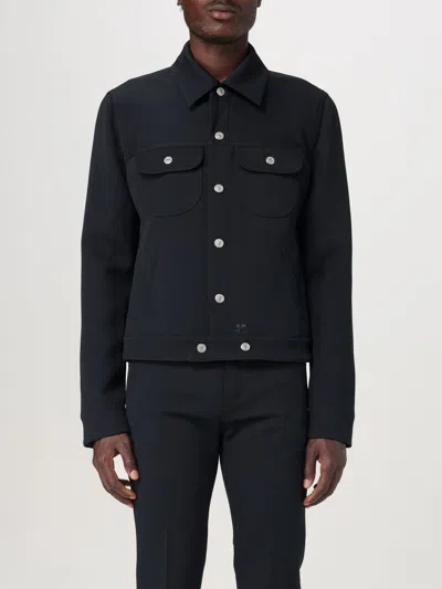 Courrèges Classic-collar Cotton Jacket In Schwarz