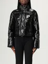 Courrèges Shiny Black Down Jacket In Black