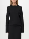 Courrèges Oblique Tailored Wool Jacket In Schwarz