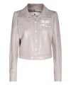 Courrèges Reedition Vinyl Jacket In Grey