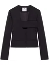 Courrèges Infinity Polywool Jacket In Blue