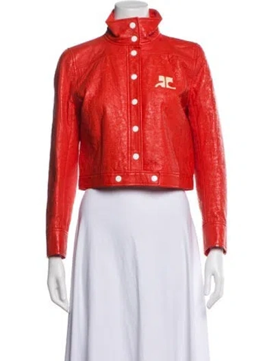 Pre-owned Courrèges Jacket In Orange
