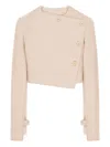 Courrèges Button Jacket In Brown