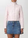 Courrèges Textured Vinyl Crop Jacket In White