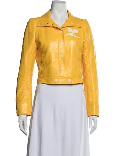 Pre-owned Courrèges Jacket In Yellow