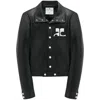 Courrèges Structured Black Faux-leather Jacket In Black
