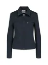 Courrèges Technical Twill Jacket For Men In Black