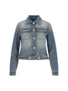 Courrèges Light-wash Button-up Denim Jacket In Blue