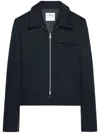 Courrèges Collared Jacket Zip-fastening Side Pockets In Blue