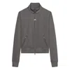 Courrèges Logo Zip Jacket In Gray