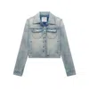 Courrèges Light-wash Button-up Denim Jacket In Light Blue Wash
