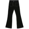 Courrèges Topstitched Bootcut Jeans