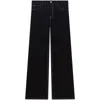 Courrèges Mid-rise Wide Leg Jeans In Black