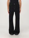 Courrèges Mid-rise Wide Leg Jeans In Schwarz