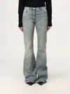 Shop Courrèges Jeans  Woman Color Blue In Blau