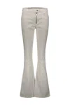 Courrèges Zipper White Denim Pants In White