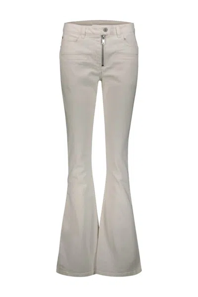 COURRÈGES COURRÈGES ZIPPER WHITE DENIM PANTS CLOTHING
