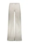 Courrèges Baggy Low Waist Pant In Twill In White