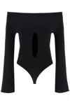 Courrèges "invisible Front Zip Bodycon Dress" In Black