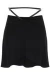 Courrèges Minigonna Slash Ellipse In Jersey Crêpe In Black (black)