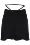 Courrèges Minigonna Slash Ellipse In Jersey Crêpe In Black