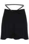 Courrèges Minigonna Slash Ellipse In Jersey Crêpe In Black