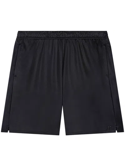 Courrèges Jersey Track Shorts In Black