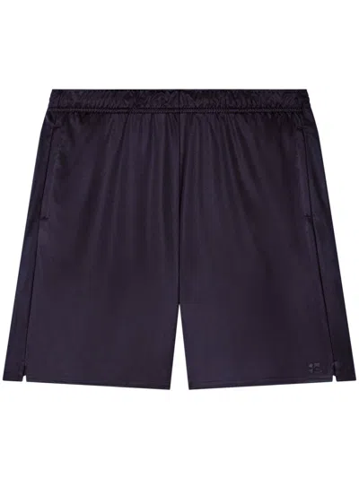 Courrèges Jersey Track Shorts In Blue
