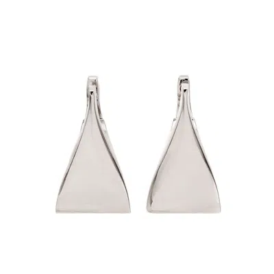 Courrèges Geometric-shape Earrings In Metallic