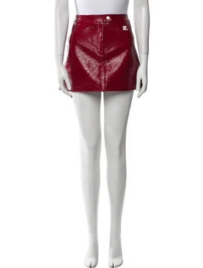 Pre-owned Courrèges Jupe Mini Skirt W/ Tags In Red
