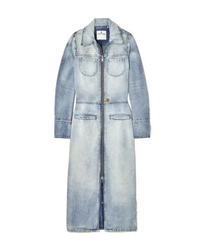 COURRÈGES KNEE-LENGTH DENIM JACKET