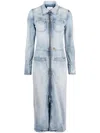 Courrèges Knee-length Denim Jacket In Blue