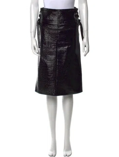 Pre-owned Courrèges Knee-length Skirt W/ Tags In Black