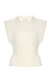 Courrèges Knit Cotton Tank Top In White